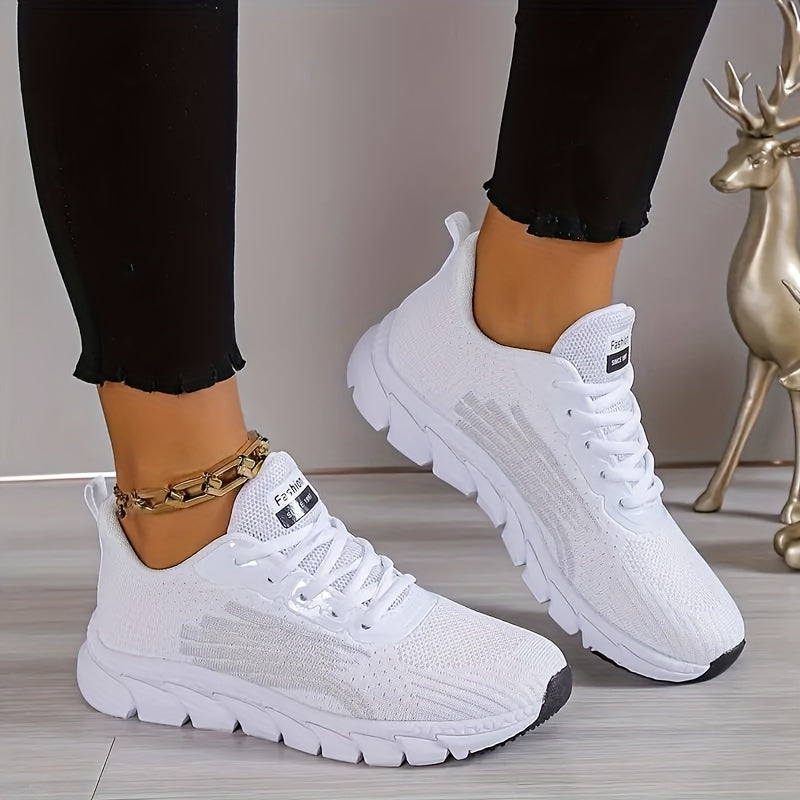 Sportieve Dames Sneakers met Luchtig Mesh en Schokdempende Zool voor Wandelen Hardlopen Fitness en Dagelijks Gebruik