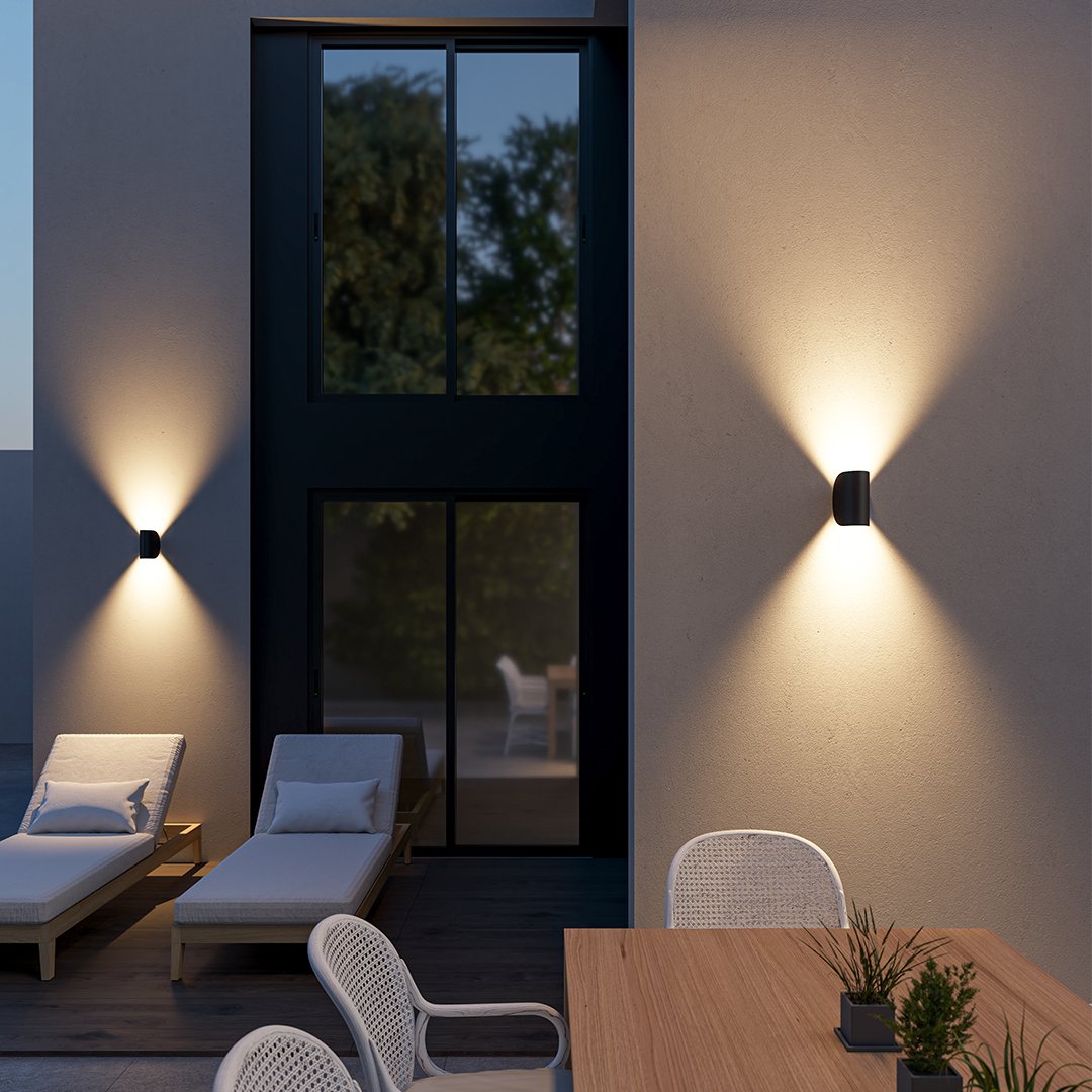 Draaibare LED Wandlamp Metaal 360° Verstelbaar Zwart Wit Binnen Buiten IP65 Waterdicht Scandinavisch Modern