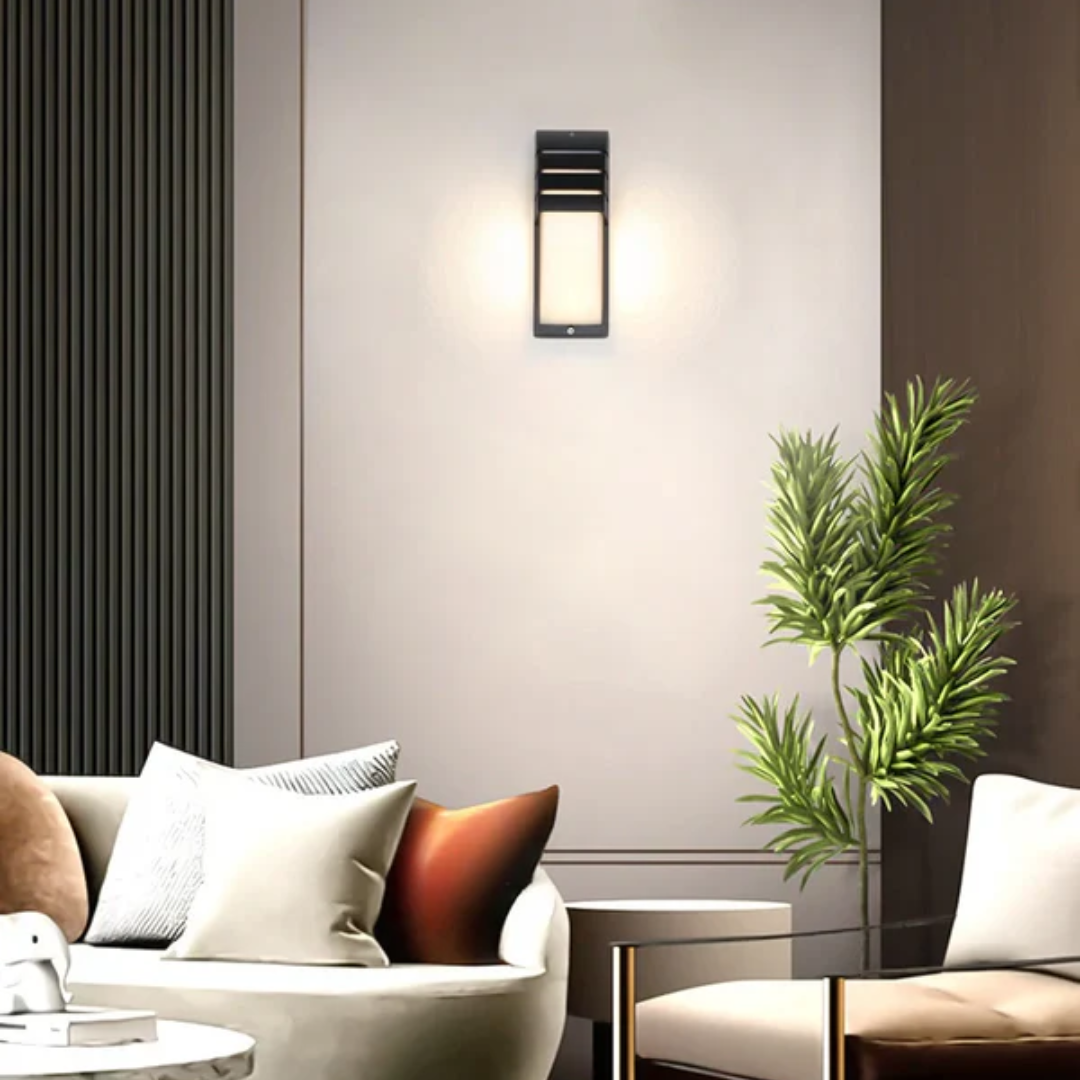 Buitenlamp Met Bewegingssensor LED IP65 Zwart Aluminium Wandlamp