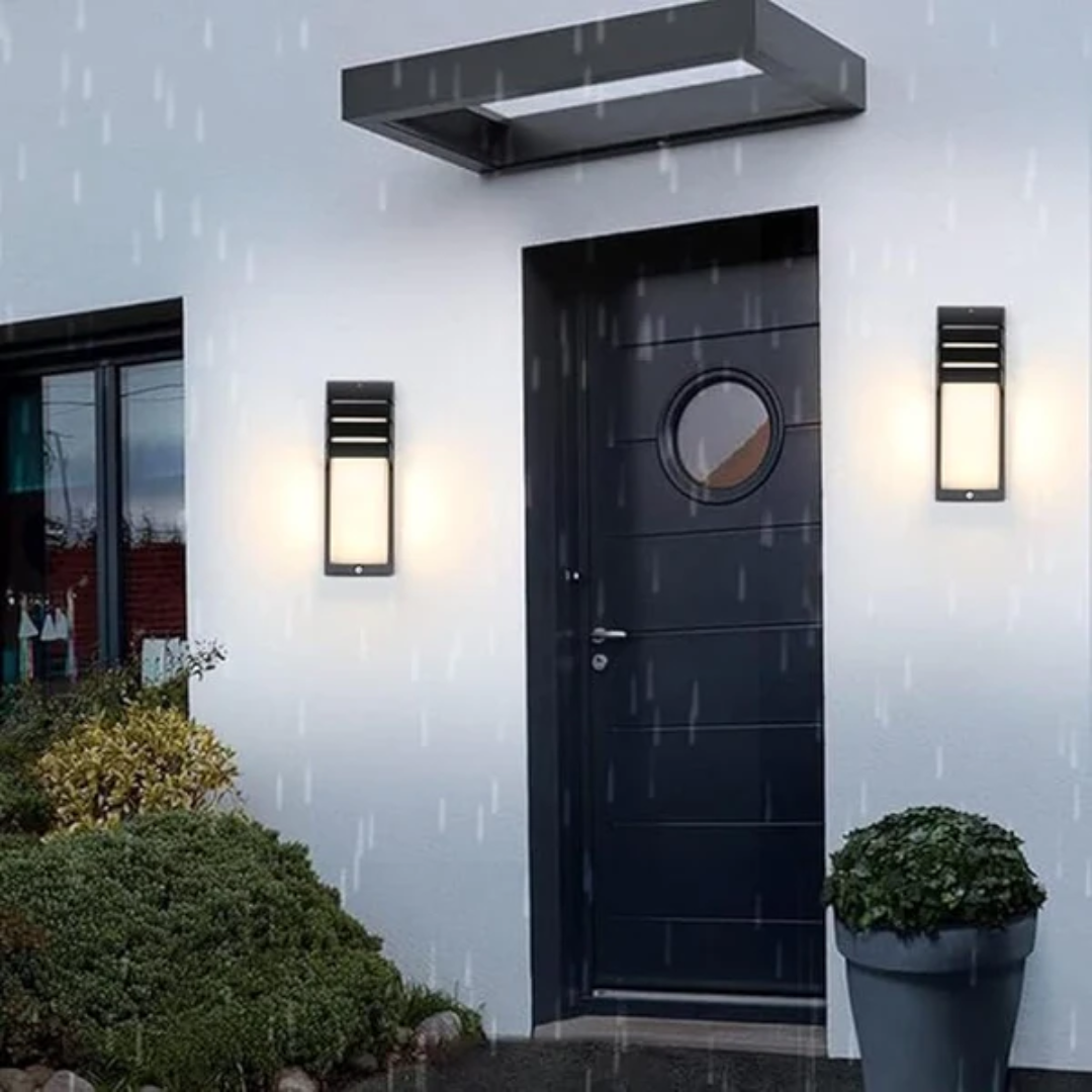 Buitenlamp Met Bewegingssensor LED IP65 Zwart Aluminium Wandlamp