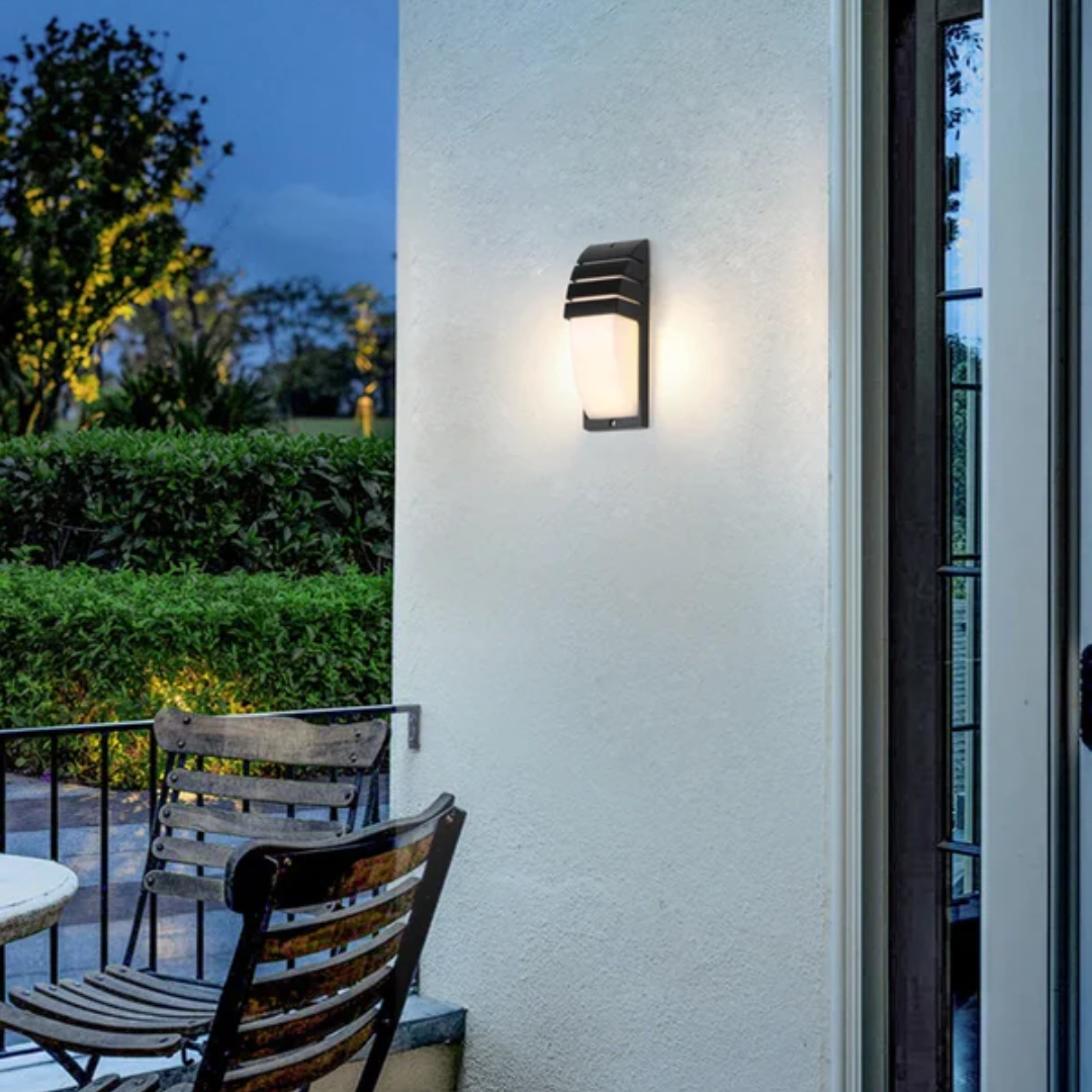 Buitenlamp Met Bewegingssensor LED IP65 Zwart Aluminium Wandlamp