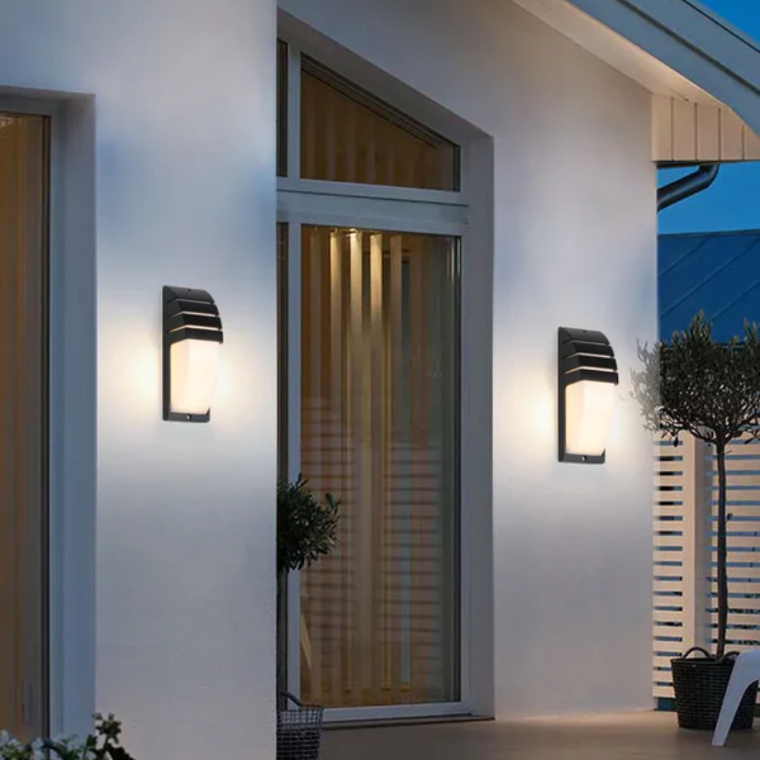 Buitenlamp Met Bewegingssensor LED IP65 Zwart Aluminium Wandlamp