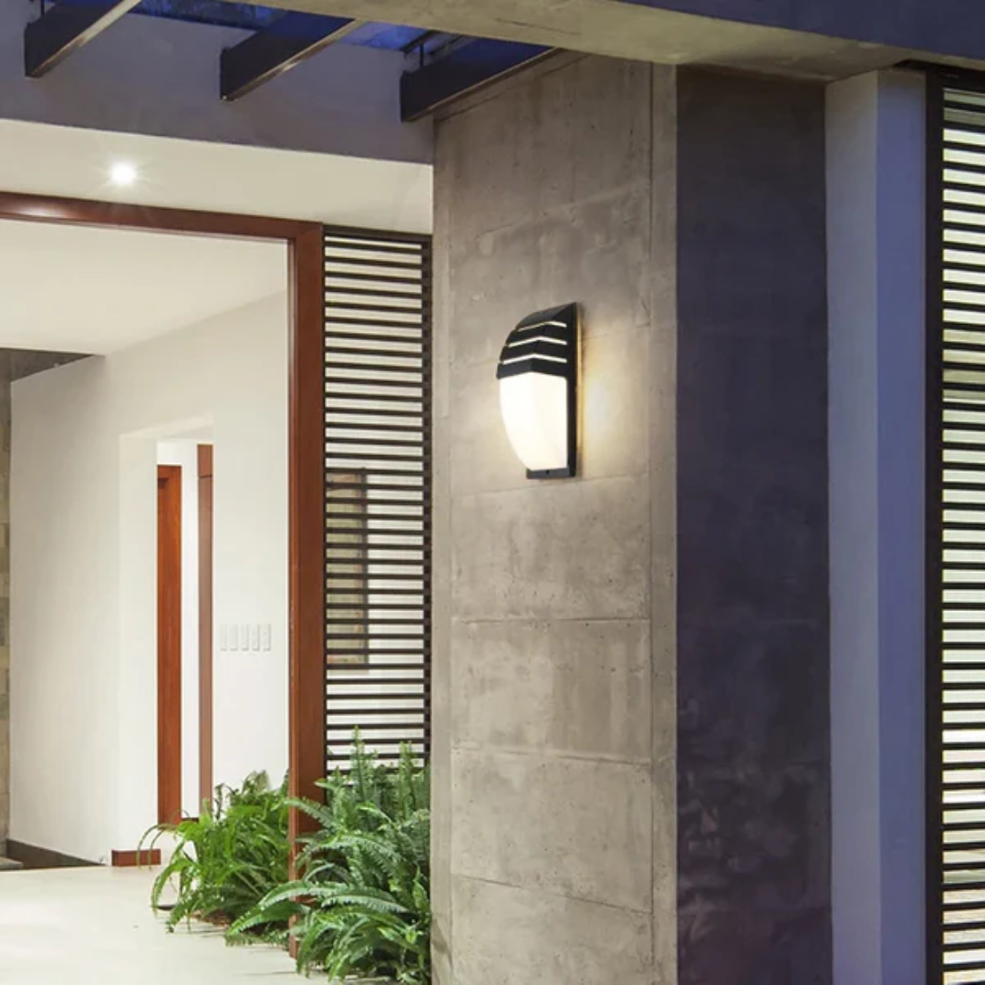 Buitenlamp Met Bewegingssensor LED IP65 Zwart Aluminium Wandlamp