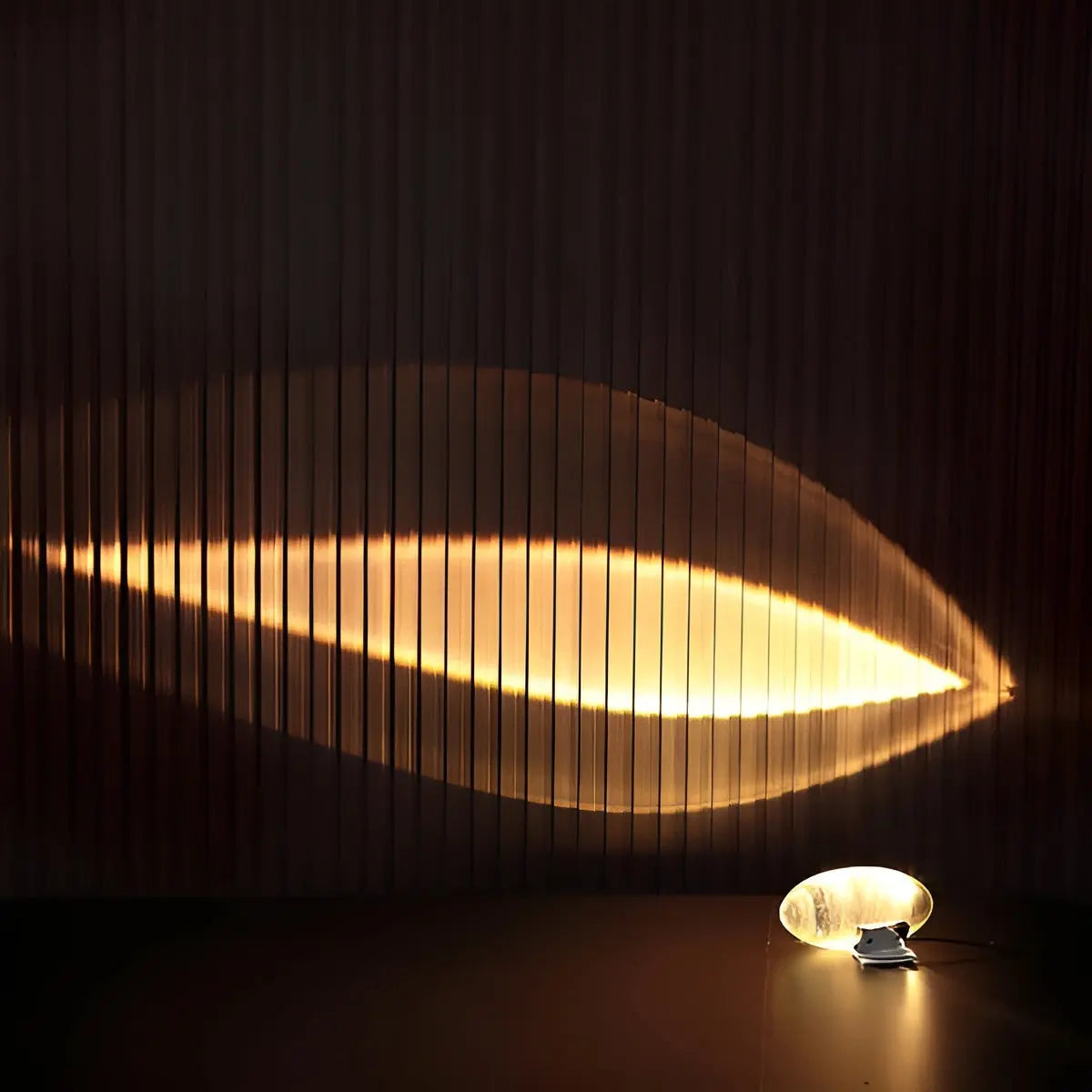 Ovale Kristallen Tafellamp met Chroom Sokkel - LED Sfeerverlichting in Warm Wit, Blauw-Paars of Zonsondergangstinten - Stemmingslicht voor Slaapkamer en Woonruimte