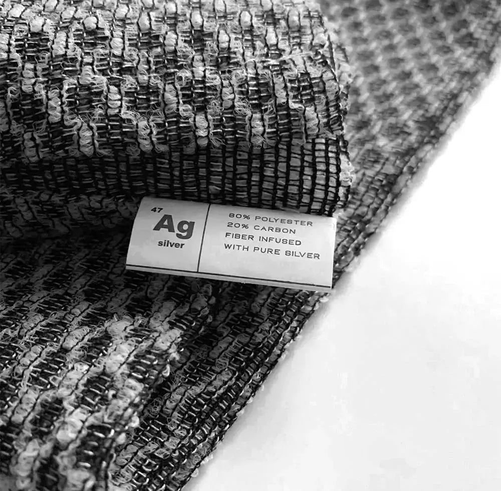 Peeling Douchedoek Bambuskoolvezels Zilverionen 102x30cm Hexagonweefsel 2 Niveaus Antibacterieel Sneldrogend Alle Huidtypen Antraciet