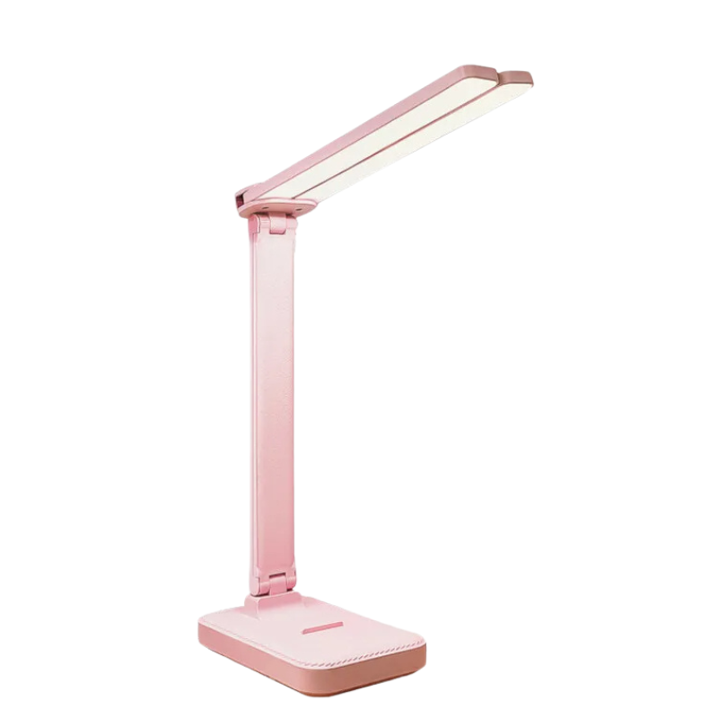 Opvouwbare LED-Bureaulamp met Telefoonhouder Instelbaar Licht 3 Standen USB Oplaadbaar Compact Design
