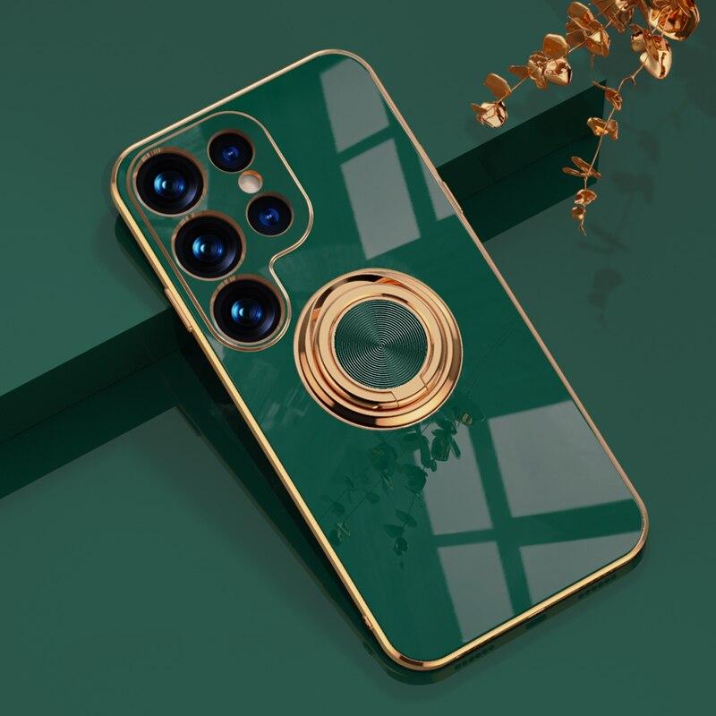 Telefoonhoesje met Ringhouder en Magnetische Autohouder Functie voor Samsung Galaxy Modellen Bescherming