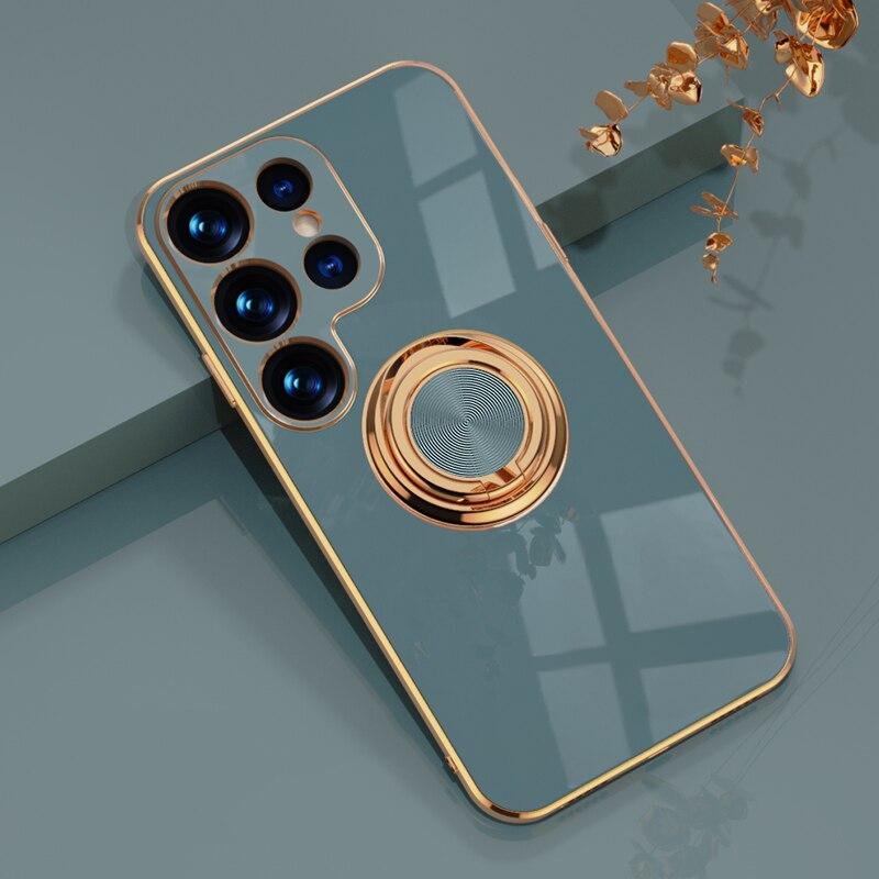 Telefoonhoesje met Ringhouder en Magnetische Autohouder Functie voor Samsung Galaxy Modellen Bescherming