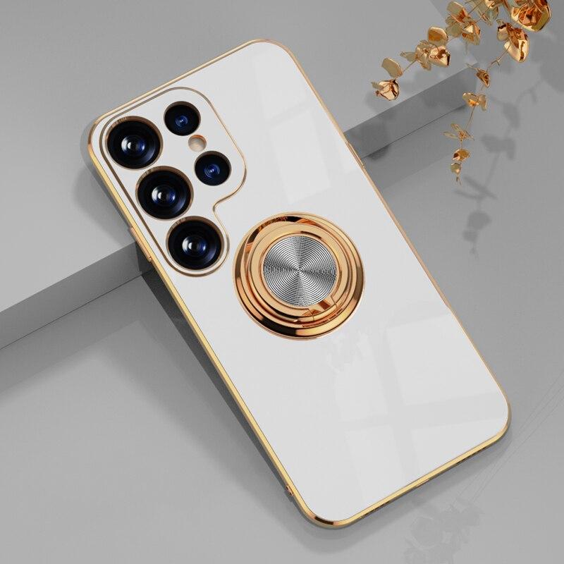 Telefoonhoesje met Ringhouder en Magnetische Autohouder Functie voor Samsung Galaxy Modellen Bescherming