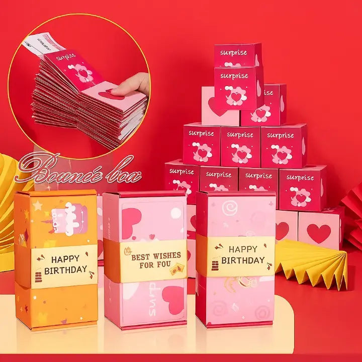 Pop-up Verrassing Geschenkdoos met Springende Boxjes - Verrassingscadeau voor Verjaardag Jubileum Valentijn