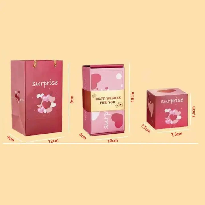 Pop-up Verrassing Geschenkdoos met Springende Boxjes - Verrassingscadeau voor Verjaardag Jubileum Valentijn