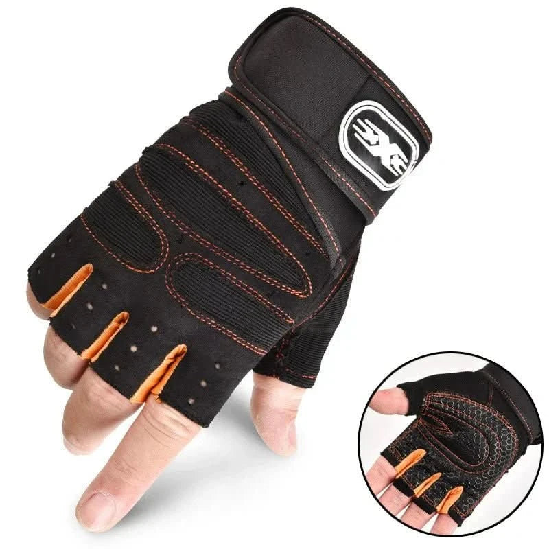 Fitnesshandschoenen met Polssteun en Schokabsorptie voor Krachttraining Wielrennen Gym Workout Gewichtheffen
