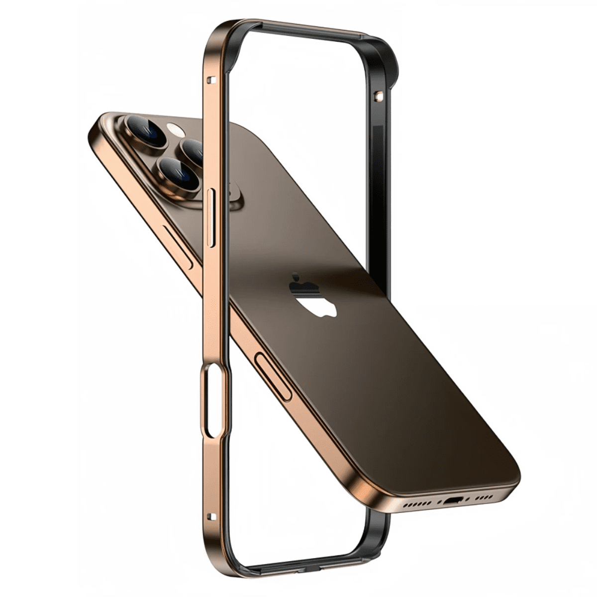 Aluminium Bumperframe iPhone Bescherming Minimalistisch Design Draadloos Opladen Compatibel Shockproof
