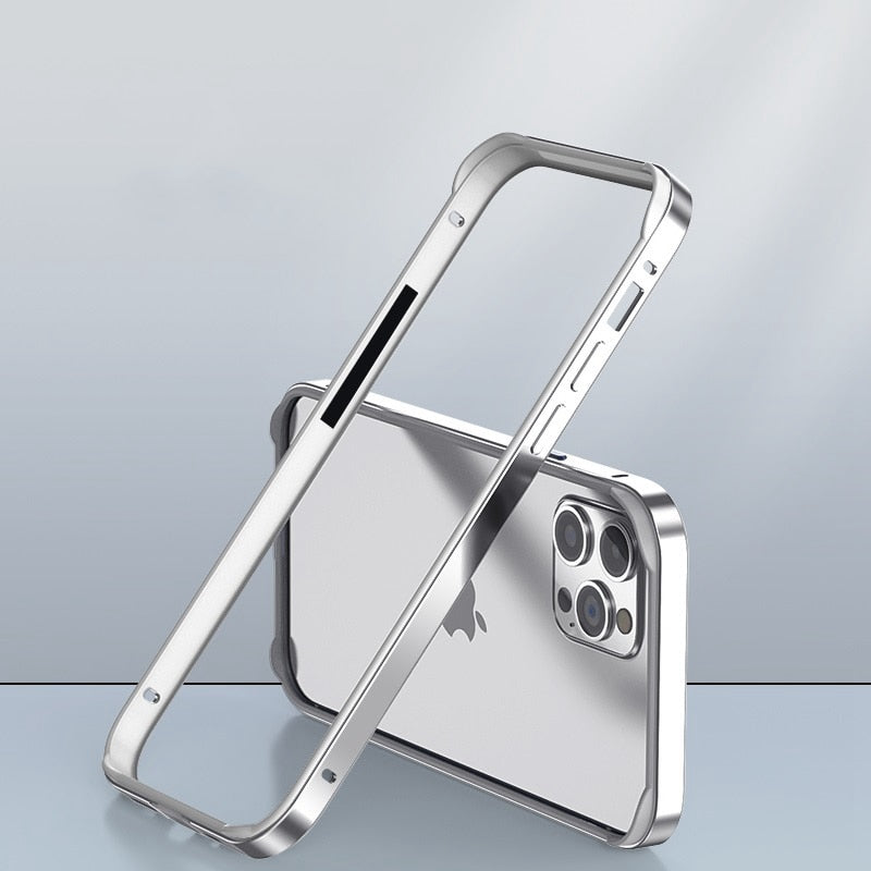Aluminium Bumperframe iPhone Bescherming Minimalistisch Design Draadloos Opladen Compatibel Shockproof