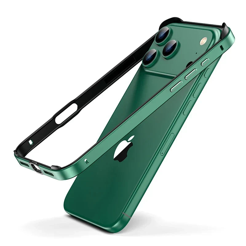 Aluminium Bumperframe iPhone Bescherming Minimalistisch Design Draadloos Opladen Compatibel Shockproof