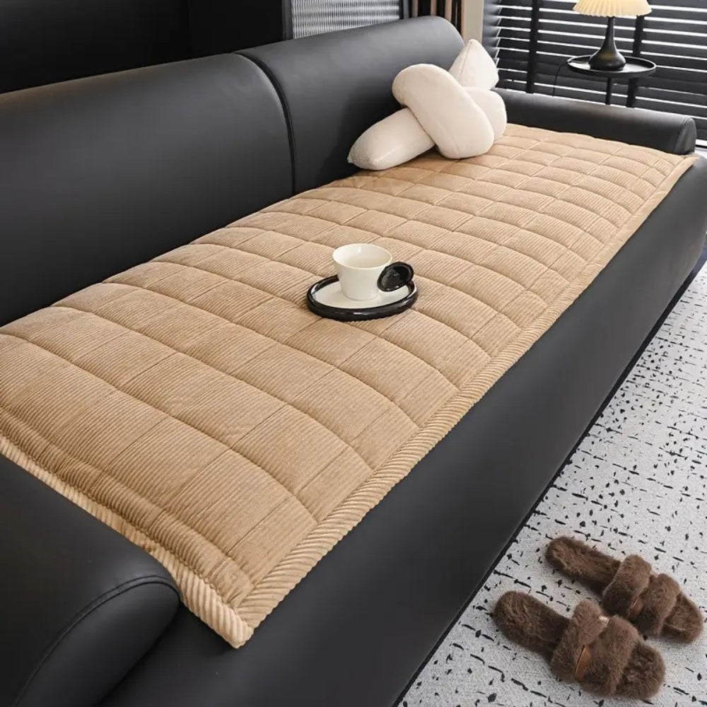 Gestoffeerde Bankhoes met Gequilte Textuur Antislip Meubelbescherming voor Moderne Woonkamer Interieur