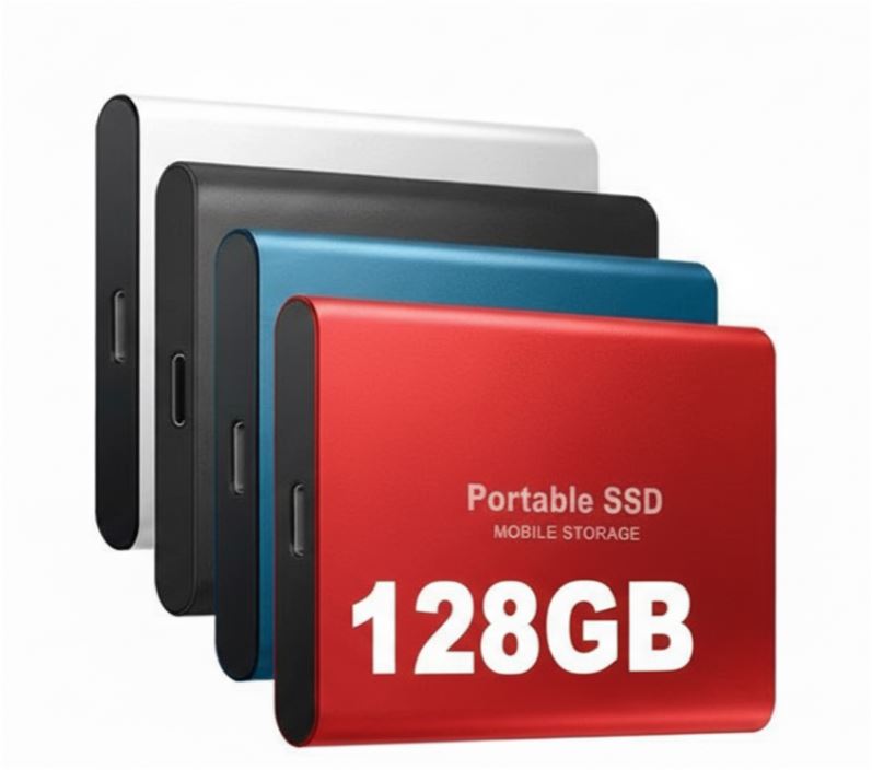 Externe SSD 128GB USB 3.2 Type-C Zwart Compact Draagbaar Opslag