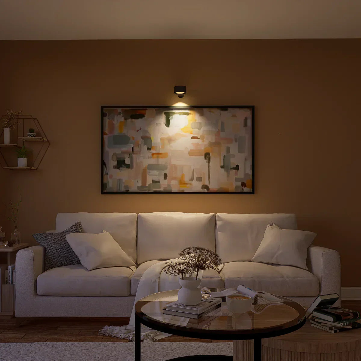 Wandlamp Draadloos Oplaadbaar Dimbaar 360° Roteerbaar Touch Afstandsbediening Wit Zwart Hout