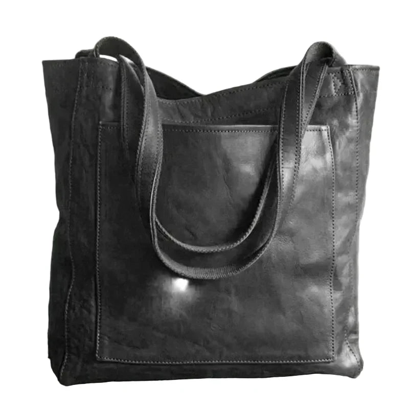 Handtas Dames Kunstleer Zwart Bruin met Vakken Werk Vrije Tijd Elegante Schoudertas Organizer Dagelijks