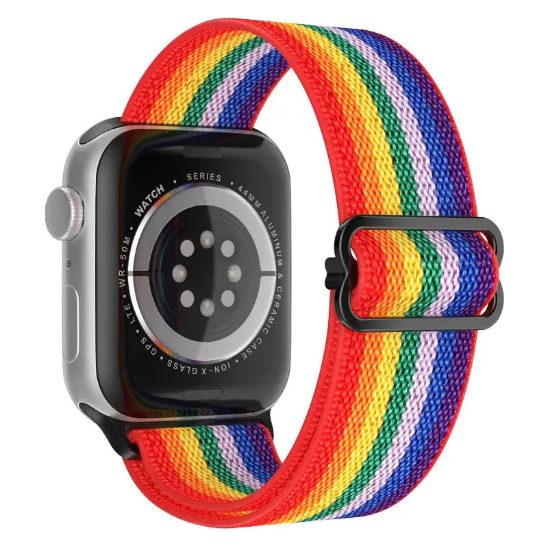 Elastische Nylon Smartwatchband Verwisselbaar Polsbandje Comfortabel Duurzaam Design Sportief Actief