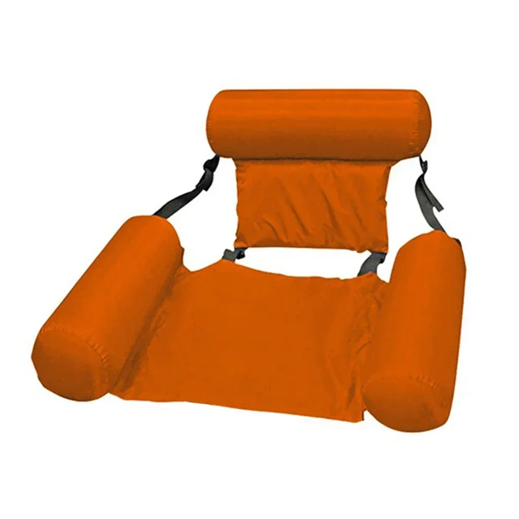 Opblaasbare Waterstoel met Rugleuning - Drijvende Zwembadstoel Mesh Design 100x120 cm Zwembadfauteuil
