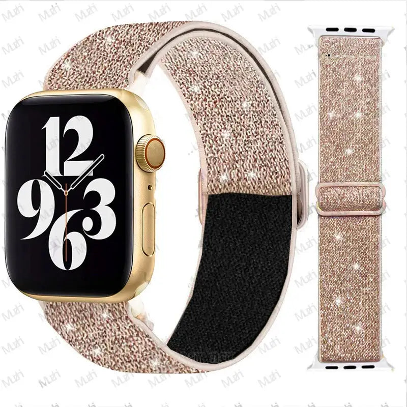 Elastische Nylon Smartwatchband Verwisselbaar Polsbandje Comfortabel Duurzaam Design Sportief Actief