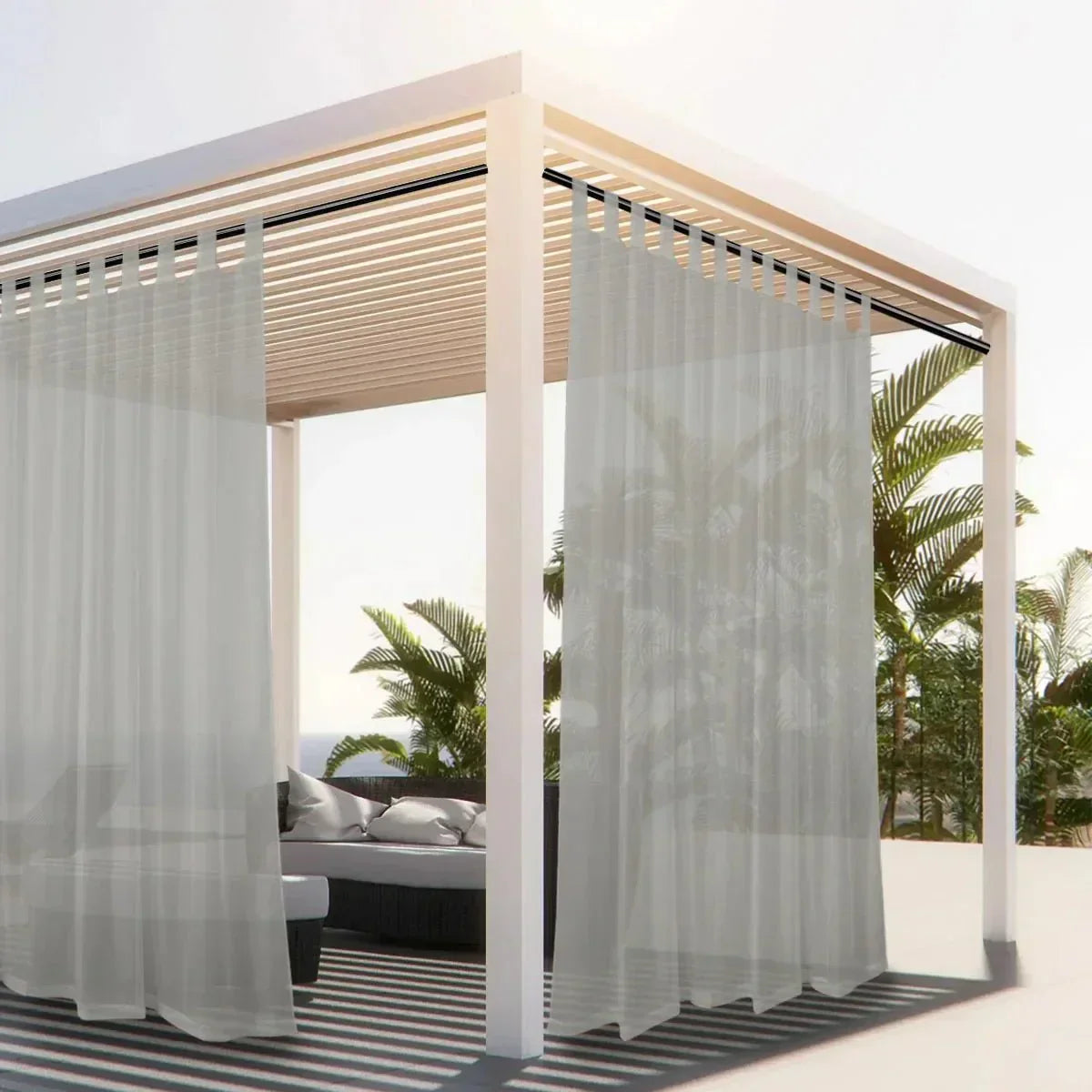 Waterafstotend Terrasgordijn - Lichtdoorlatende Privacybescherming voor Balkon & Pergola