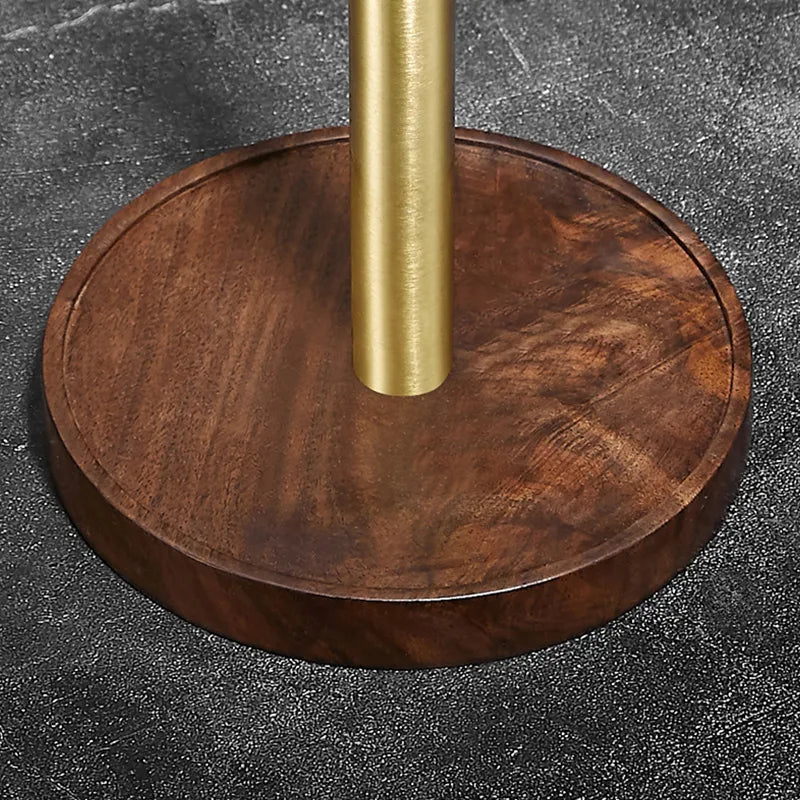 Keukenrolhouder Walnoothout RVS 31cm Donkerbruin Keuken Tafel Staand Design Keukenaccessoire Houder Papierrol Modern