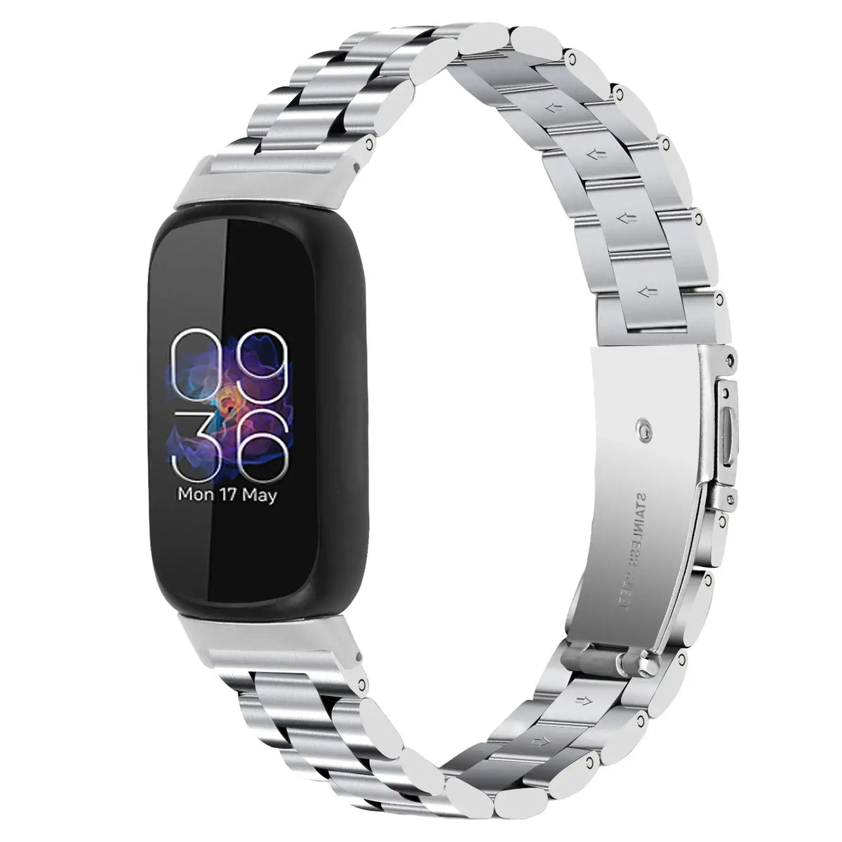 RVS Smartwatch Bandje Metalen Schakelband Verstelbaar Polshorloge Armband Sporthorloge Accessoire Stijlvol