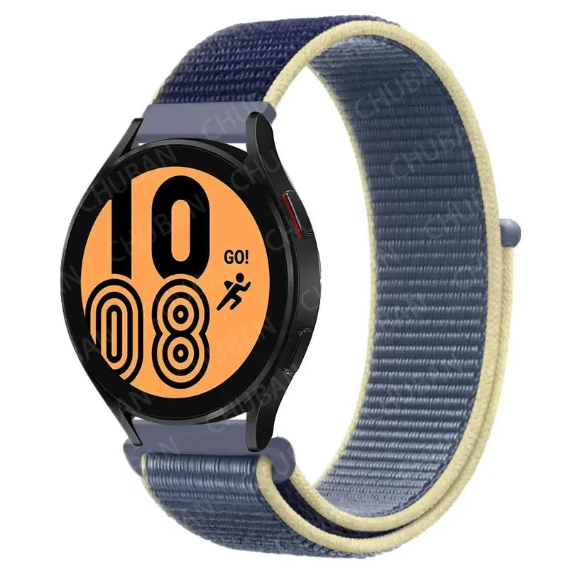 Nylon Sportband Smartwatch 20mm 22mm Ademend Lichtgewicht Loop Polsband Verstelbaar Training Fitness
