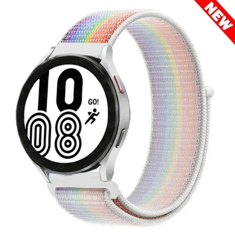Nylon Sportband Smartwatch 20mm 22mm Ademend Lichtgewicht Loop Polsband Verstelbaar Training Fitness