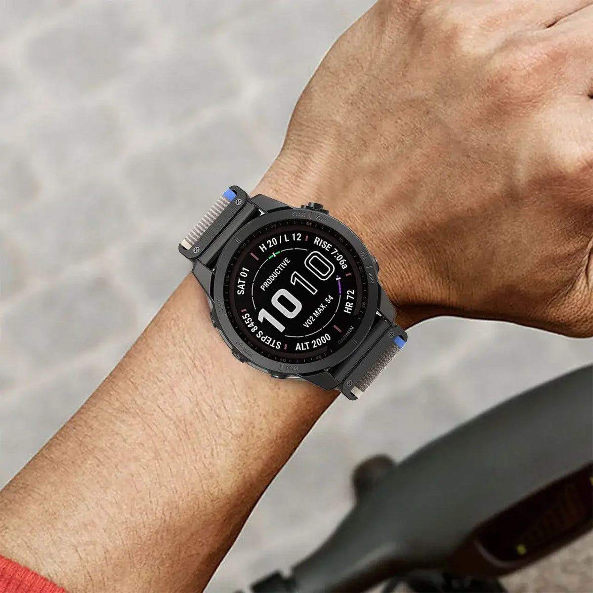 Verstelbare Nylon Sportband voor Smartwatch - Ademend Klittenband Polsbandje 20mm 22mm 26mm Fitnesstracker