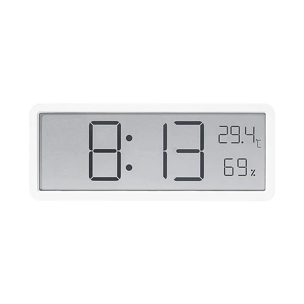 Digitale Wandklok met LED-Display - Temperatuur & Tijd - Modern Design - Wit & Zwart