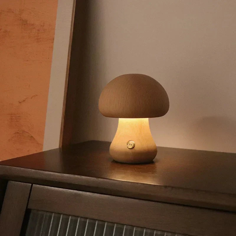 Paddenstoel Tafellamp Oplaadbaar met Touch Dimmer Warm LED Licht voor Slaapkamer Kinderkamer Woonkamer