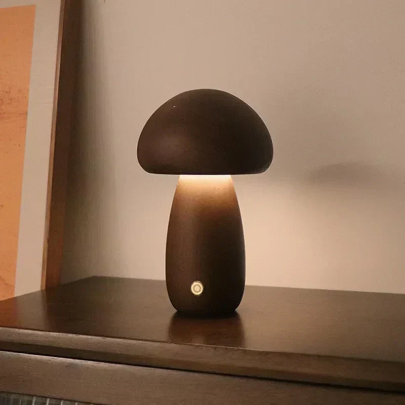 Paddenstoel Tafellamp Oplaadbaar met Touch Dimmer Warm LED Licht voor Slaapkamer Kinderkamer Woonkamer