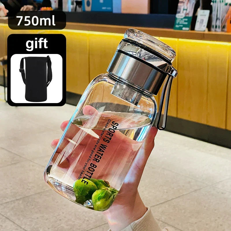 Grote Waterkan 2 Liter Transparant - Praktische Drinkfles voor Melk, Sap & Water