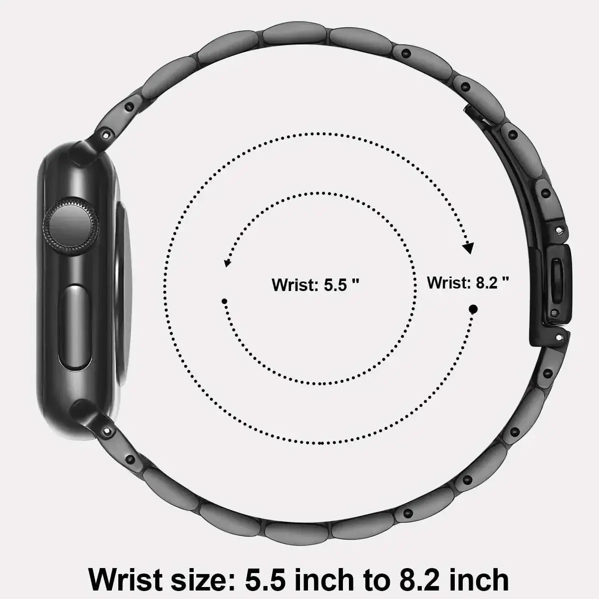 Roestvrijstalen Smartwatch Armband 38-49mm Metalen Polsband Elegante Schakelband Verstelbaar Horloge