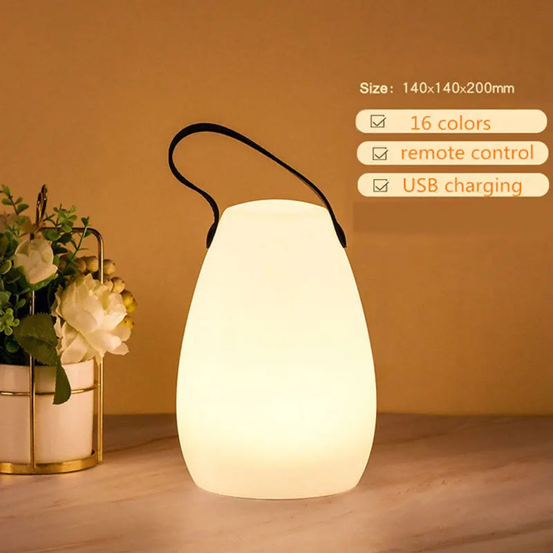 Draadloze Outdoor Lamp Oplaadbaar met Afstandsbediening | 8 Kleuren Dimbaar voor Tuin en Terras