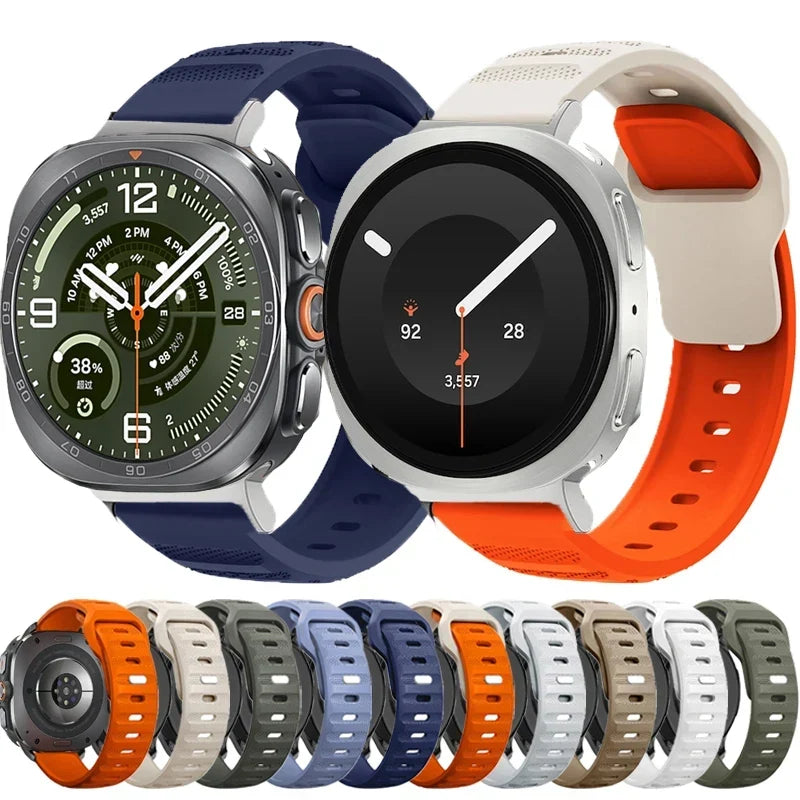 Sporthorlogeband Siliconen Geventileerd voor Smartwatch 40mm 44mm 46mm 47mm Fitnessband Training Sport
