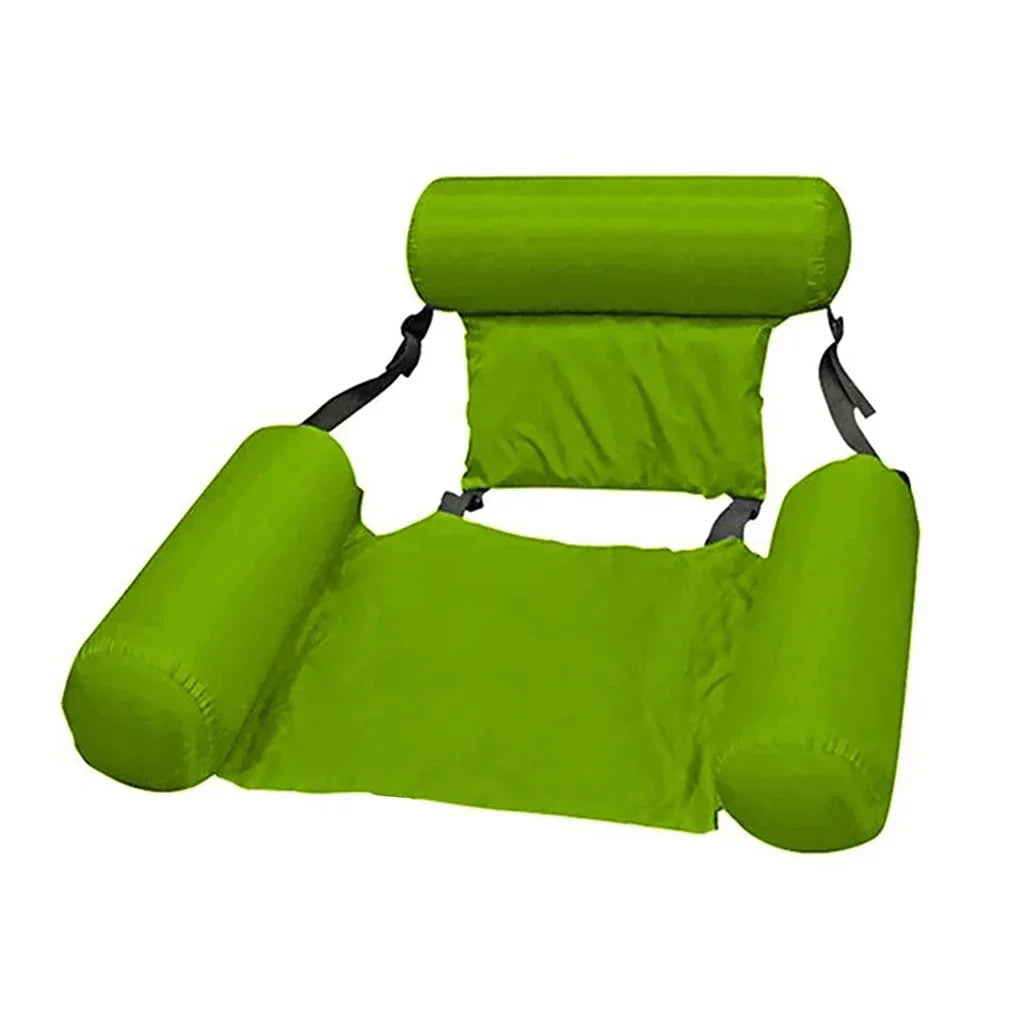 Opblaasbare Waterstoel met Rugleuning - Drijvende Zwembadstoel Mesh Design 100x120 cm Zwembadfauteuil