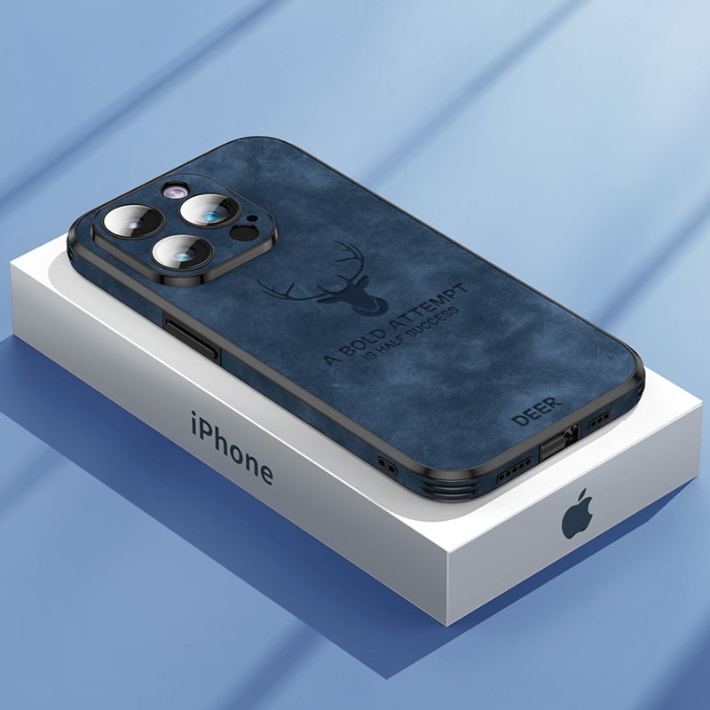 Smartphone Hoesje in Leerlook - Slank Design met Valbescheming & MagSafe-Compatibiliteit voor iPhone 16/15/14/13/12