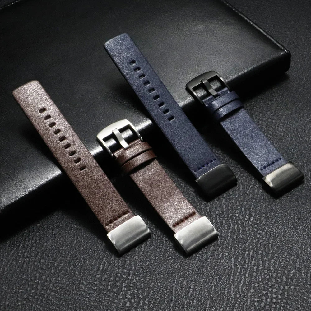 Leren Horlogeband met Snelsluiting 20mm 22mm 26mm Smartwatch Polsband Unisex Bruin Zwart Blauw Verstelbaar