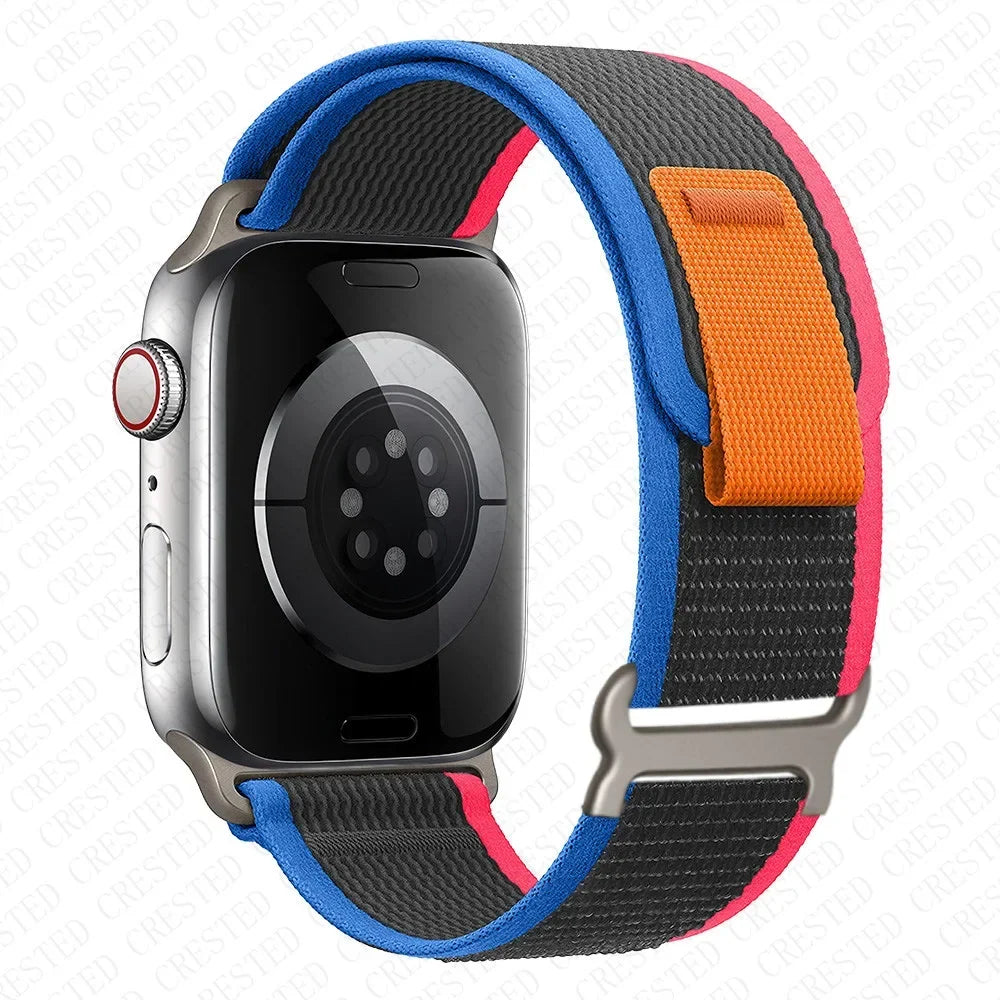 Nylon Smartwatchband Trail Loop - Verstelbaar Sportbandje met Duurzame Gesp - Veelkleurig Polsband Actief