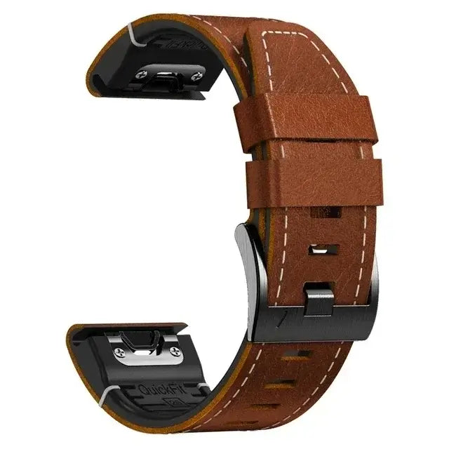 Smartwatch Bandje Leer-Siliconen Mix 22mm 26mm Waterdicht QuickFit Horlogeband Sport Dagelijks Gebruik Polsband
