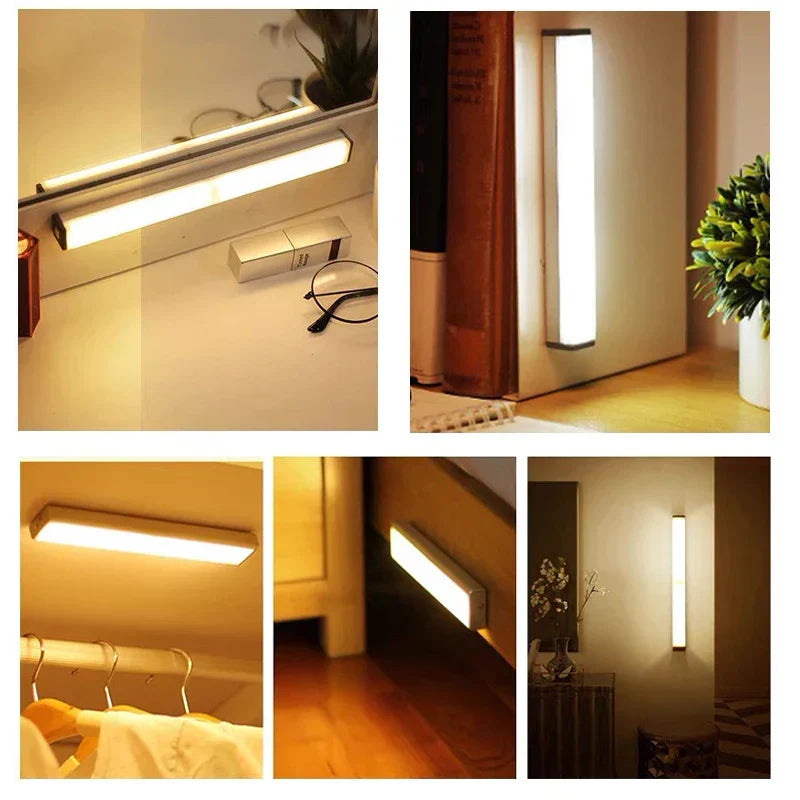 Bewegingssensor LED Nachtlampje 50cm Draadloos Dimbaar Batterij Verlichting Gang Kast Trap Warm Wit Koel Wit