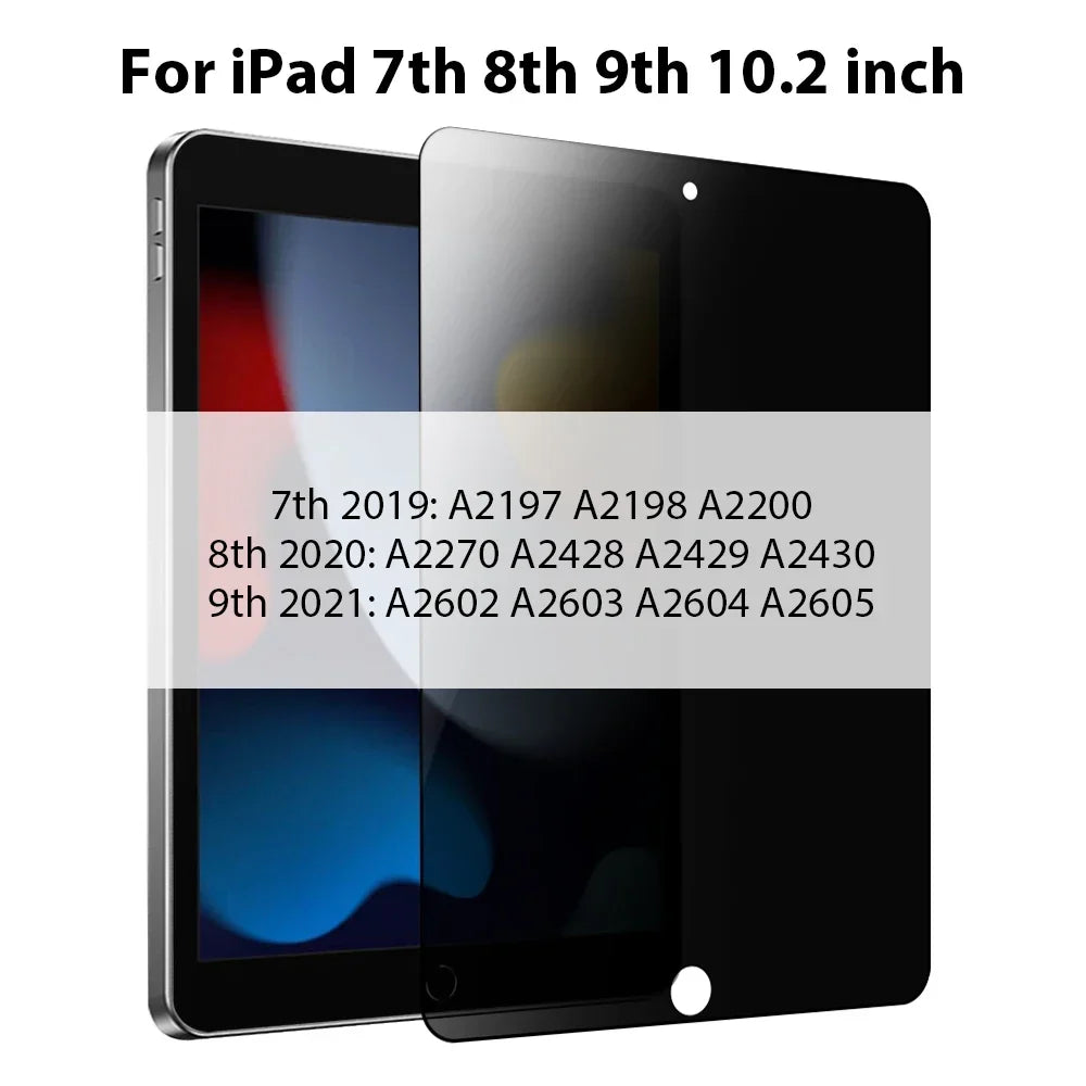 Privacy Screenprotector Gehard Glas voor iPad - Zijhoekbescherming Display Beveiliging Anti-Inkijk Screen