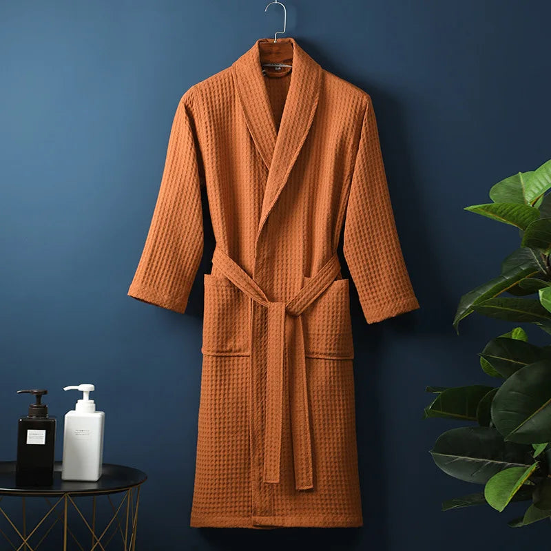 Katoenen Badjas Dames Heren Ochtendjas Zachte Badstof Kimono Wellness Spa Comfort Luxe Huispak Sauna