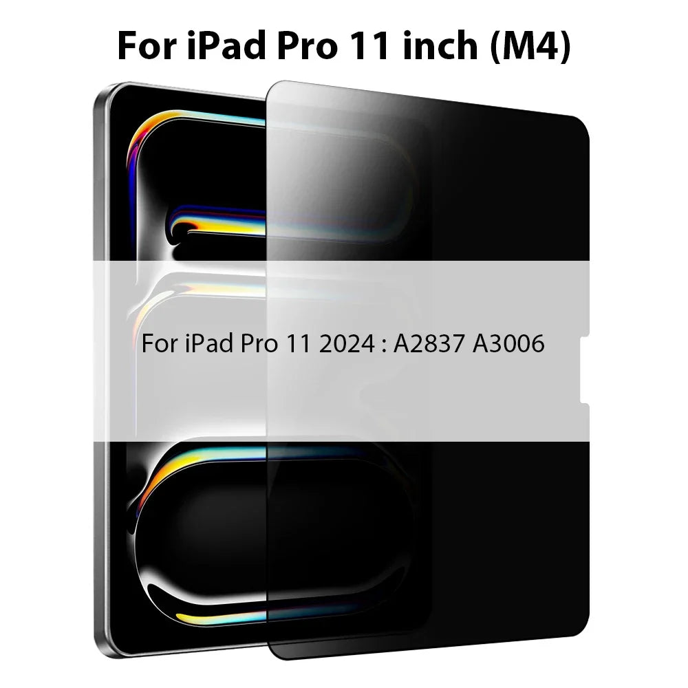 Privacy Screenprotector Gehard Glas voor iPad - Zijhoekbescherming Display Beveiliging Anti-Inkijk Screen
