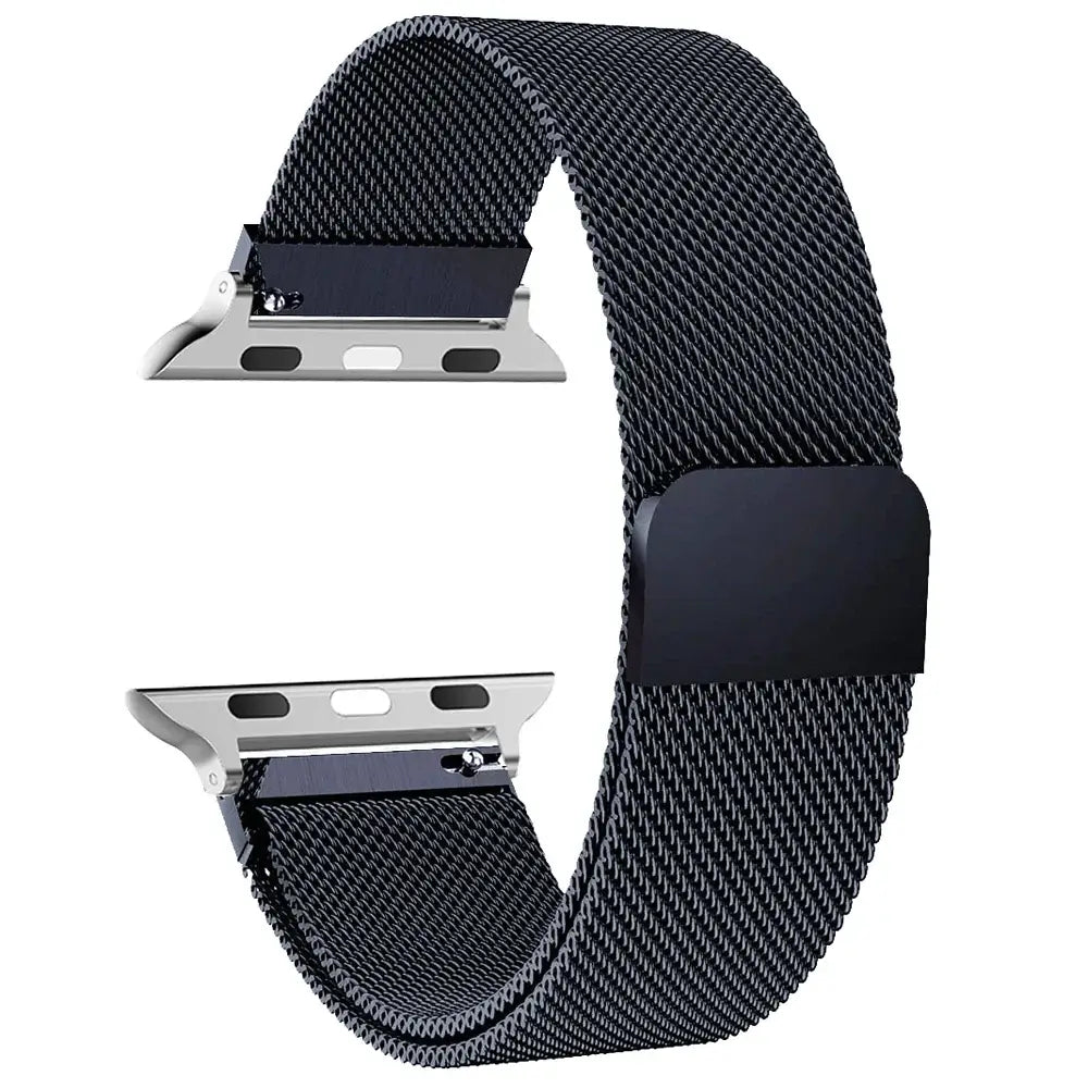 Magnetische Horlogeband Roestvrij Staal Mesh Verstelbaar Polsbandje Smartwatch Accessoire 38-49mm Universeel