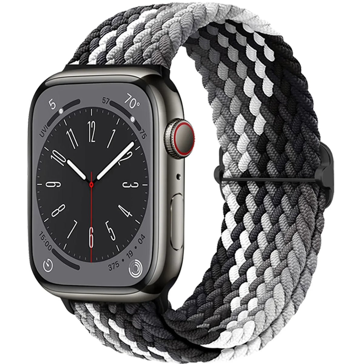 Elastische Gevlochten Smartwatch Bandje Nylon 38mm-49mm Verstelbaar Ademend Sportband voor Apple Watch